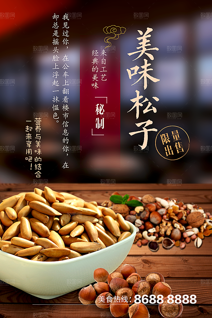 经典美味松子海报