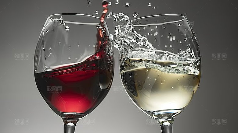 喜庆红酒酒精葡萄酒庆祝品酒酒瓶倒酒酒杯酒