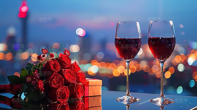 喜庆酒精品酒庆祝红酒酒瓶酒具葡萄酒酒杯倒
