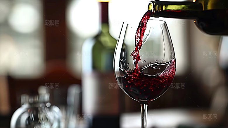 酒瓶庆祝红酒酒精葡萄酒品酒酒杯
