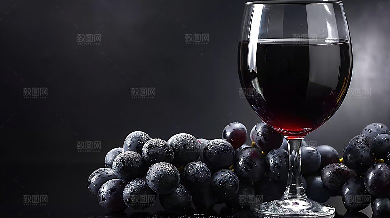 品酒高贵酒瓶酒杯庆祝摄影酒具葡萄酒红色红
