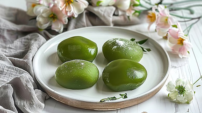 清明点心青团美食甜食传统美味艾草美食糕点
