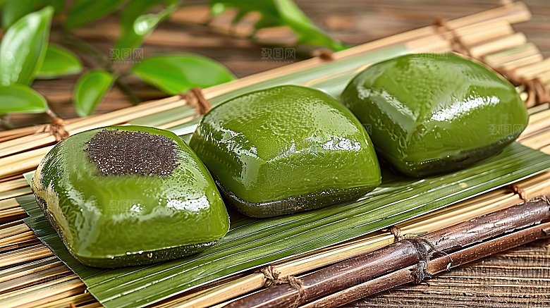 清明美食艾草点心甜食美食传统糕点青团