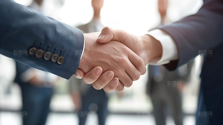 同意手势问候握手合作特写商务