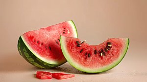 冰凉解暑西瓜新鲜摄影红色水果美味夏日