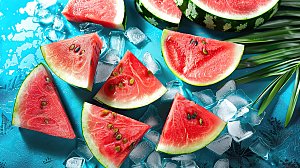多汁健康夏季果汁红色水果新鲜西瓜美味