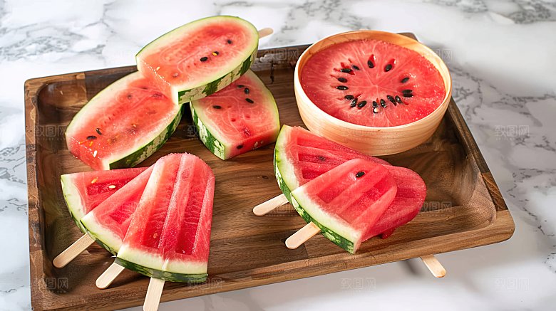 多汁美味新鲜有机红色西瓜夏季健康水果高清