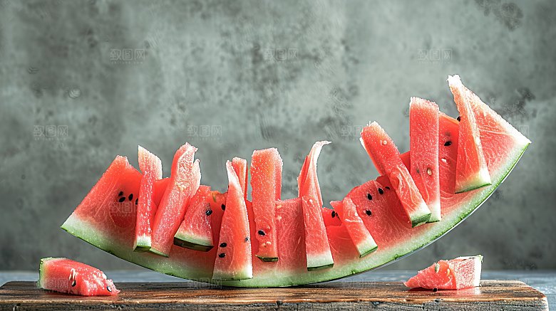 高清西瓜水果多汁健康美味有机夏季新鲜果汁