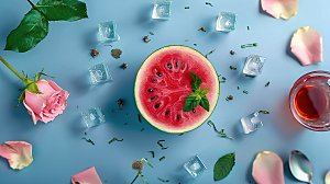 果汁西瓜美味冰凉有机新鲜水果鲜甜解暑健康