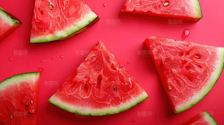 果汁西瓜美味红色健康新鲜夏季多汁水果