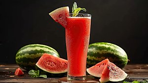果汁西瓜新鲜解暑冰凉鲜甜摄影水果健康