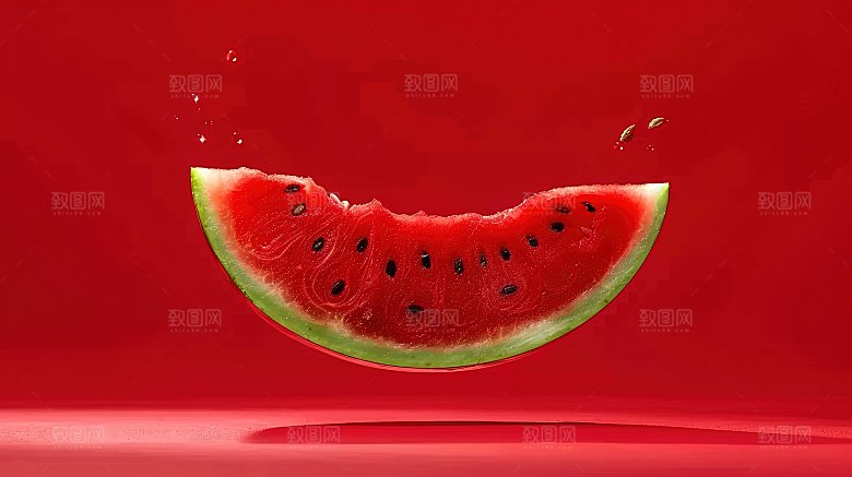 摄影美味解暑水果西瓜新鲜冰凉红色夏日