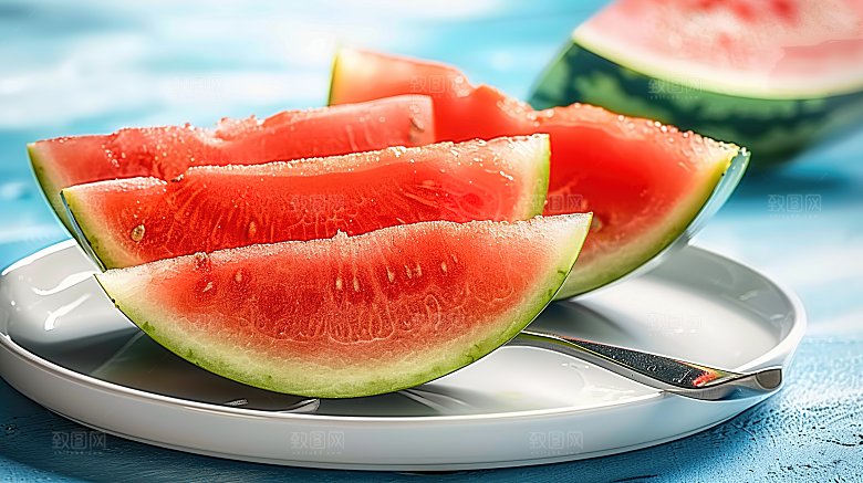 水果果汁夏季美味新鲜多汁西瓜健康红色