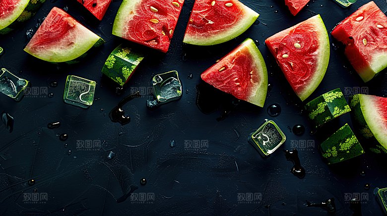 水果健康多汁果汁高清新鲜美味西瓜有机夏季
