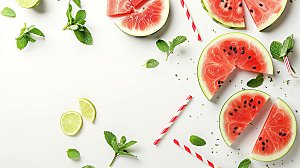 水果健康多汁有机果汁红色夏季新鲜西瓜美味