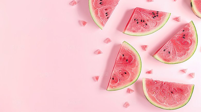 健康西瓜果汁有机多汁夏季新鲜水果红色美味