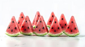 健康西瓜解暑水果美味冰凉红色新鲜夏日绿色
