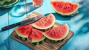 健康新鲜冰凉美味夏日水果西瓜绿色解暑红色