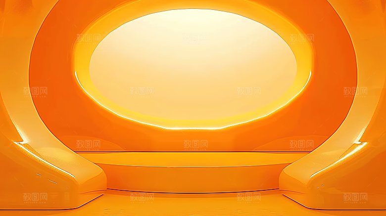 金色渐变线条背景橙色创意黄色彩色