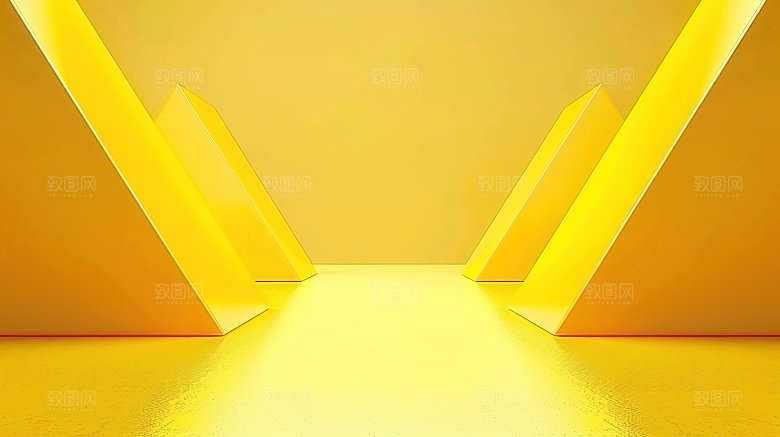金色彩色创意高清线条渐变橙色黄色背景