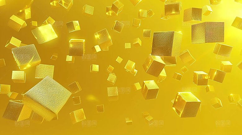 金色彩色创意高清线条渐变橙色黄色背景