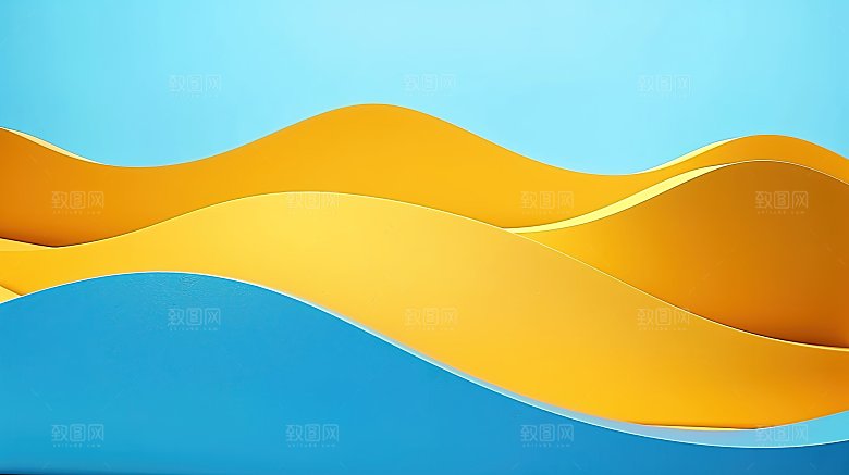 金色彩色创意高清线条渐变橙色黄色背景