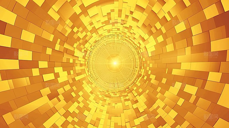 金色彩色创意高清线条渐变橙色黄色背景