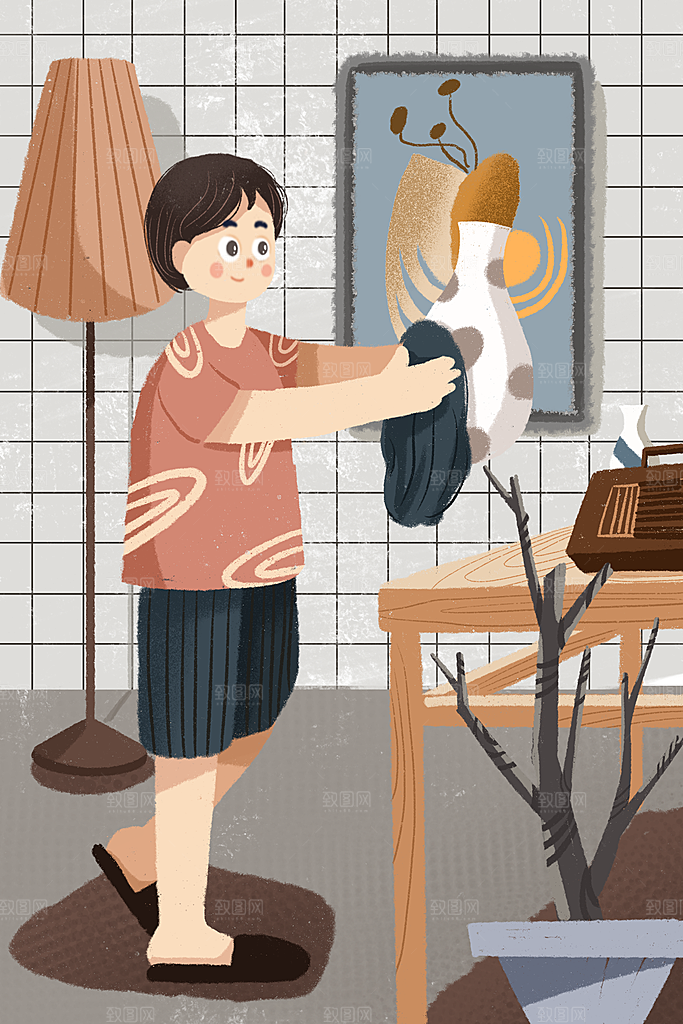 五一节日劳动节插画宣传海报