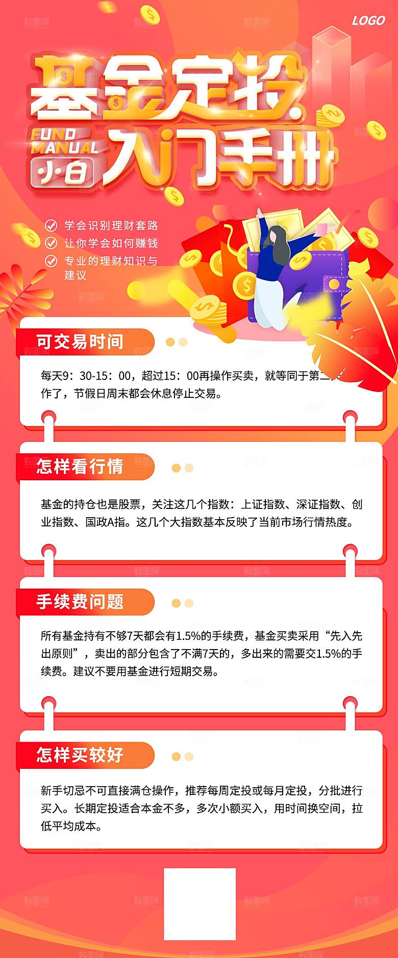 金融基金理财知识科普宣传H5长图