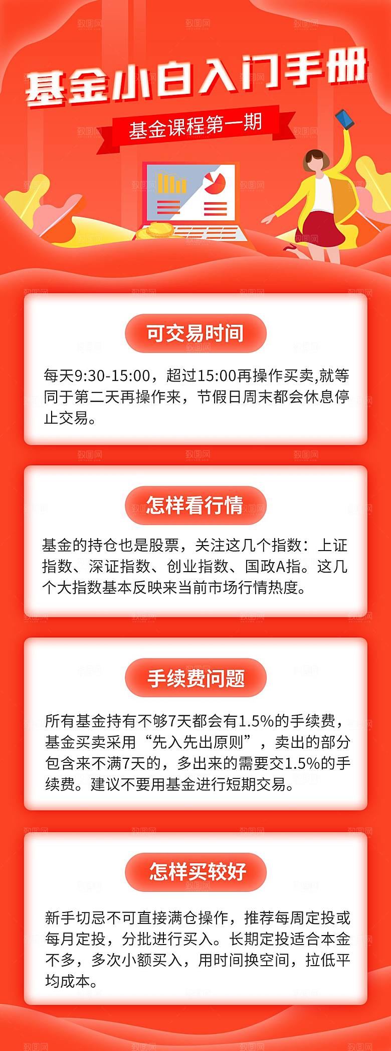 金融基金理财知识科普宣传H5长图