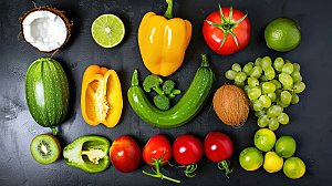 番茄青瓜健康多样生菜有机绿色蔬菜玉米