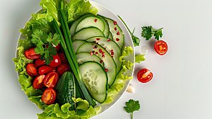 健康番茄多样蔬菜玉米有机生菜青瓜绿色