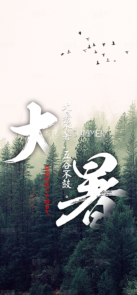 二十四节气大暑海报