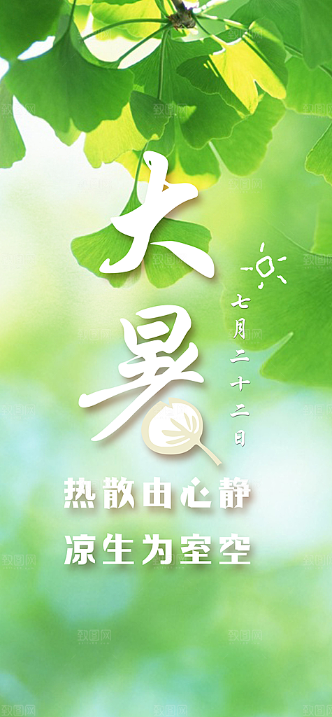 二十四节气大暑海报