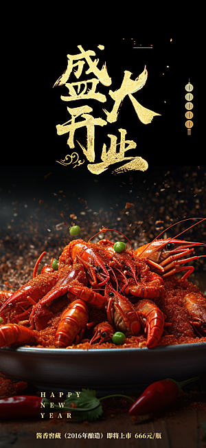 美食促销活动周年庆海报