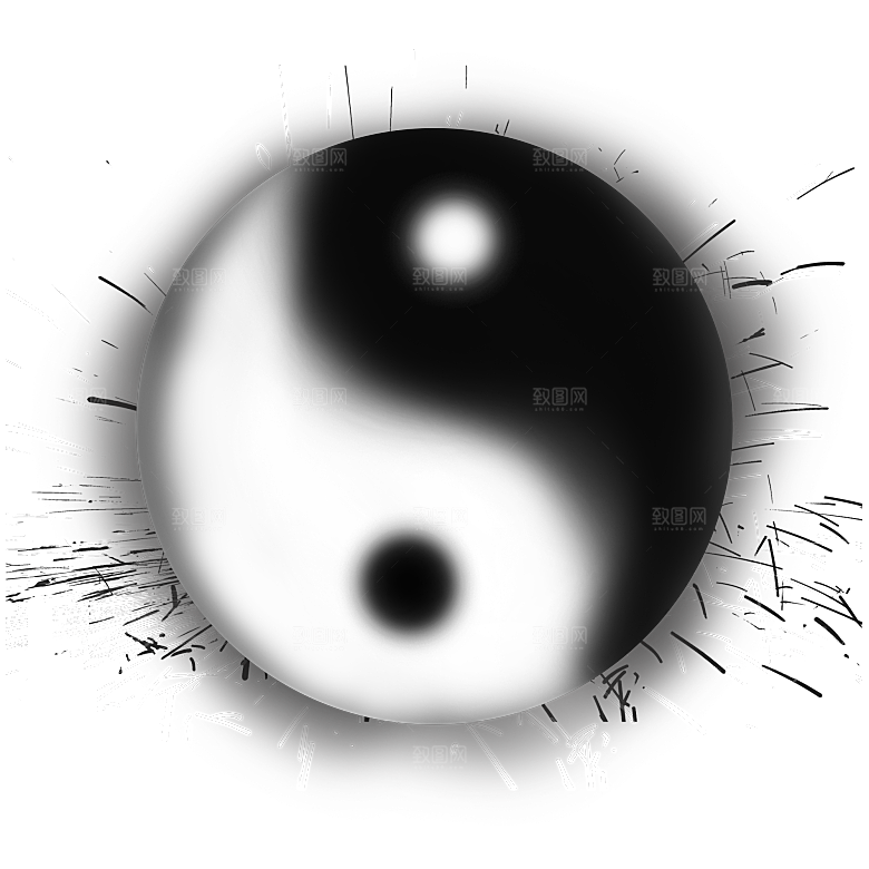 太极八卦阵png免抠图片ps素材透明