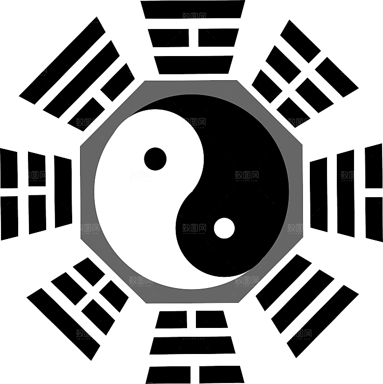 太极八卦阵png免抠图片ps素材透明