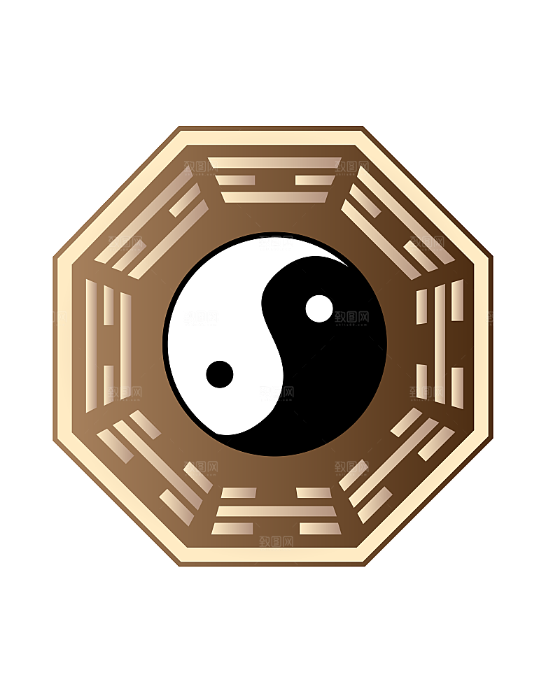 太极八卦阵png免抠图片ps素材透明