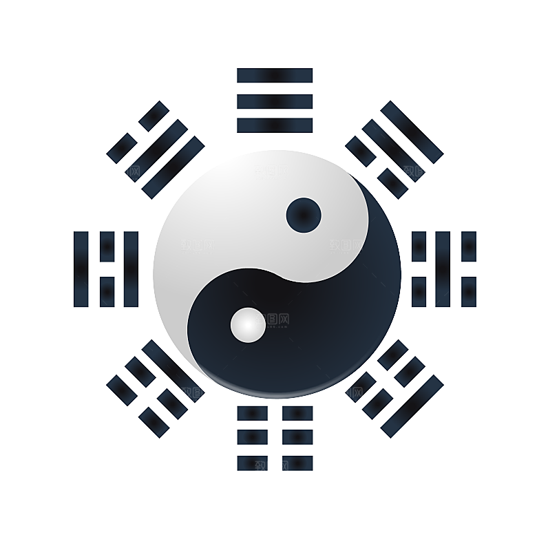 太极八卦阵png免抠图片ps素材透明
