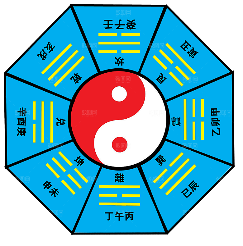 太极八卦阵png免抠图片ps素材透明