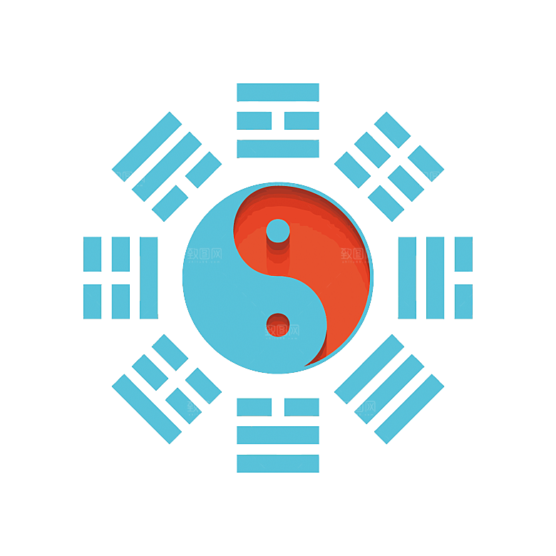 太极八卦阵png免抠图片ps素材透明