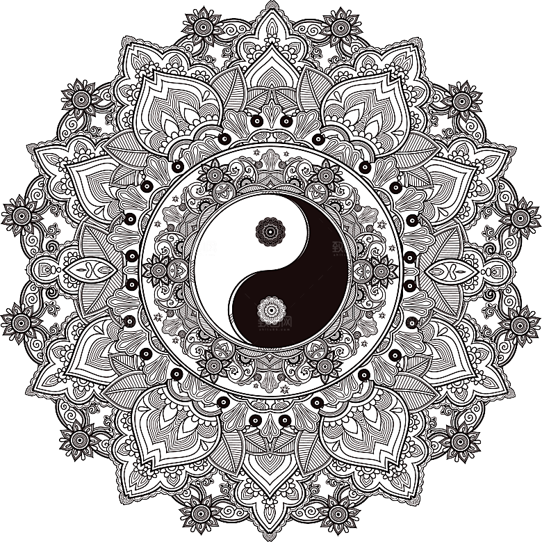 太极八卦阵png免抠图片ps素材透明