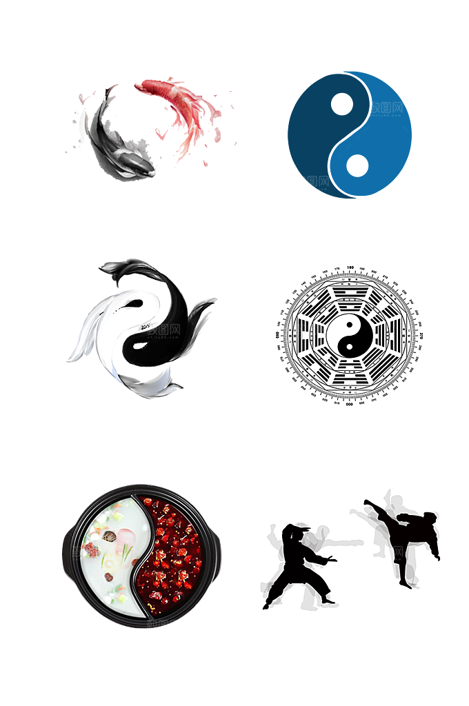 太极八卦阵png免抠图片ps素材透明