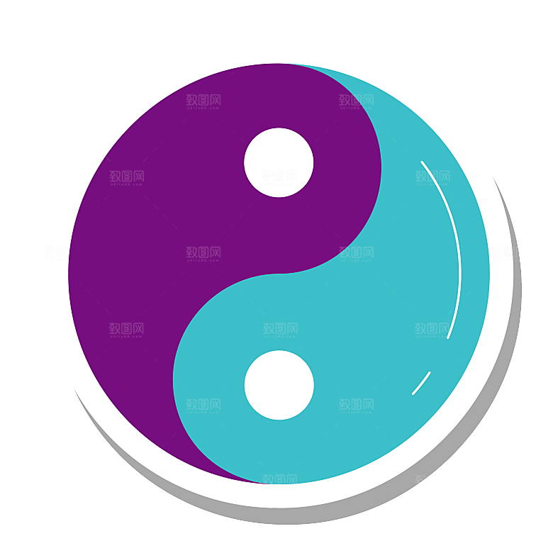 太极八卦阵png免抠图片ps素材透明