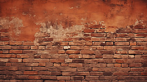 老旧破旧复古斑驳红砖墙面砖墙壁纸素材高清