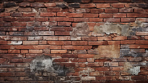 老旧破旧复古斑驳红砖墙面砖墙壁纸素材