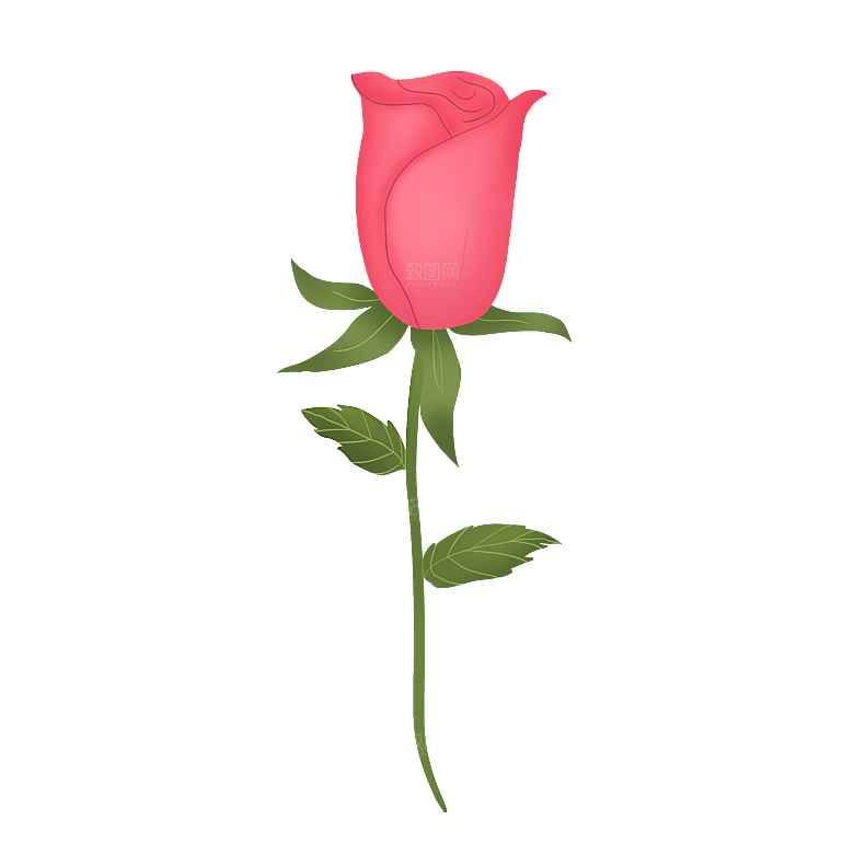 卡通手绘郁金香花朵花卉背景PNG免抠元素