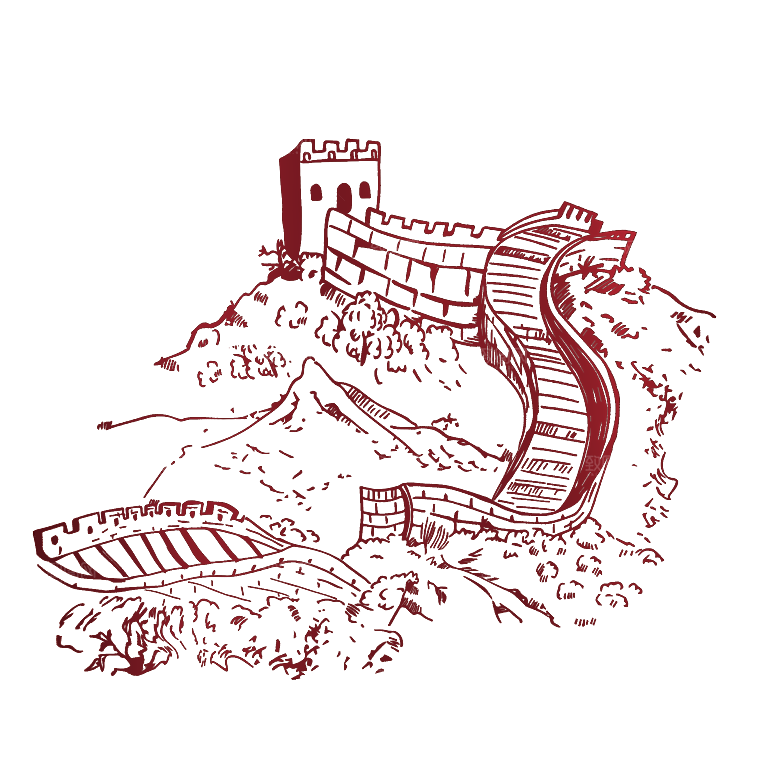 卡通长城剪影山海嘉峪关插图PNG免抠