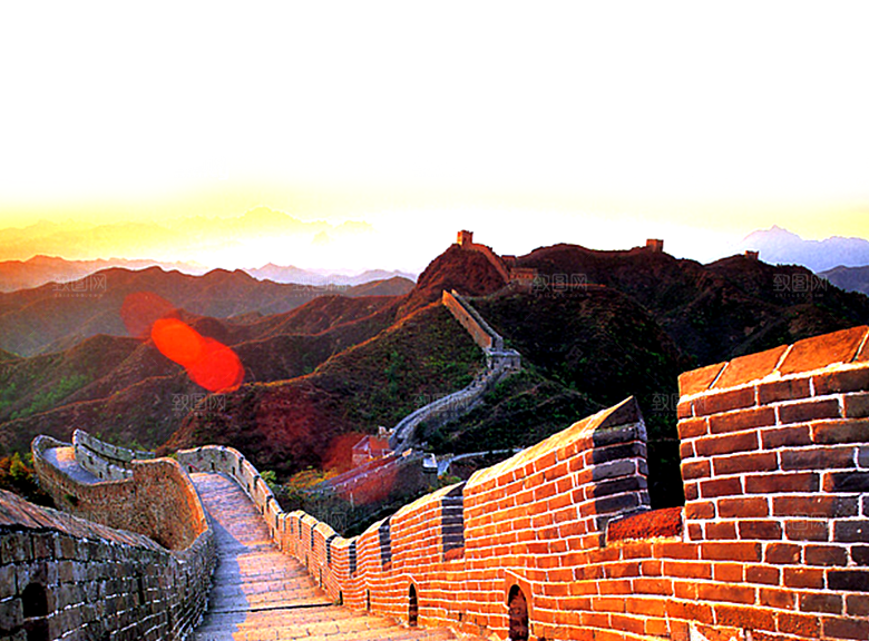 卡通长城剪影山海嘉峪关插图PNG免抠