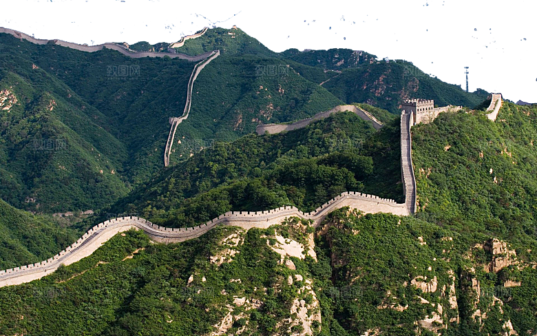 卡通长城剪影山海嘉峪关插图PNG免抠